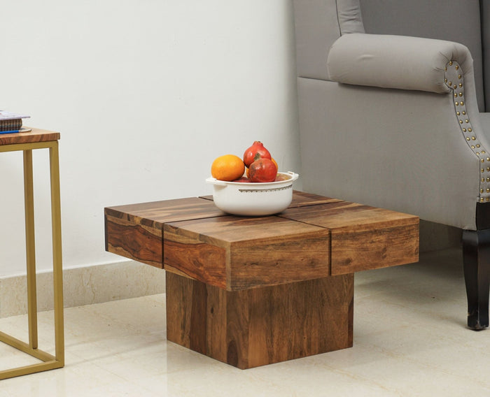 Milan Sheesham Wood Squre Side Table - Bedside Table - Furniselan