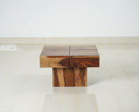 Milan Sheesham Wood Squre Side Table - Bedside Table - Furniselan-Teak-Finish
