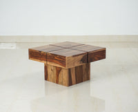 Milan Sheesham Wood Squre Side Table - Bedside Table - Furniselan-Teak-Finish