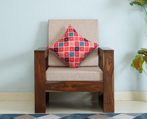 Moscow Sheesham Wood 1 Seater Sofa