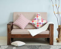 Moscow Sheesham Wood 2 Seater Sofa - Two Seater Sofa - Furniselan-Grey-Finish
