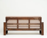 Moscow Sheesham Wood 3 Seater Sofa - Three Seater Sofa - Furniselan-Grey-Finish