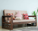 Moscow Sheesham Wood 3 Seater Sofa