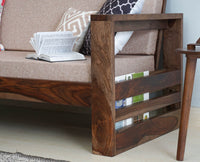 Moscow Sheesham Wood 5 Seater Sofa With Coffee Table-3+1+1+Table - sofa - Furniselan - Grey-Finish