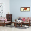 Moscow Sheesham Wood 5 Seater Sofa With Coffee Table-3+2+Table - sofa - Furniselan - Grey-Finish