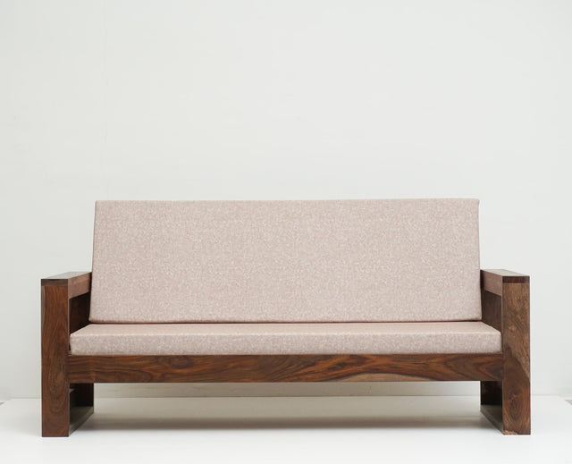 Moscow Sheesham Wood 5 Seater Sofa With Coffee Table-3+2+Table - sofa - Furniselan - Grey-Finish