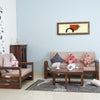 Moscow Sheesham Wood 5 Seater Sofa With Coffee Table-3+2+Table - sofa - Furniselan - Grey-Finish