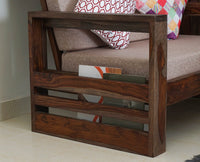 Moscow Sheesham Wood 5 Seater Sofa With Coffee Table-3+2+Table - sofa - Furniselan - Grey-Finish