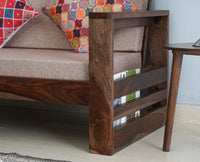 Moscow Sheesham Wood 5 Seater Sofa With Coffee Table-3+2+Table - sofa - Furniselan - Grey-Finish