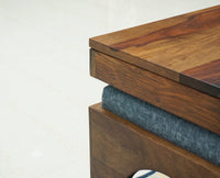 Nagpur Coffee Table with 4 Stools - Coffee Table - Furniselan - Teak-Finish