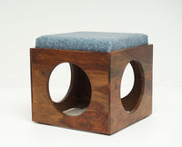 Nagpur Coffee Table with 4 Stools - Coffee Table - Furniselan - Teak-Finish