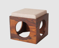 Nagpur Coffee Table with 4 Stools - Coffee Table - Furniselan - Maple-Finish