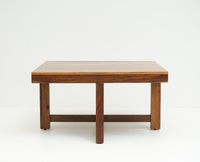 Nagpur Coffee Table with 4 Stools - Coffee Table - Furniselan - Teak-Finish