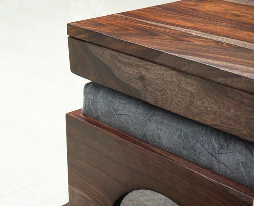 Nagpur Coffee Table with 4 Stools - Coffee Table - Furniselan