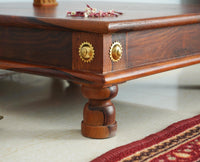 Namo Wooden Pooja Chowki - Furniselan - Maple-Finish
