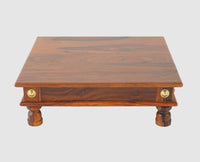 Namo Wooden Pooja Chowki - Furniselan - Maple-Finish