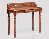 Nashik Solid Wood Study Table with One Drawer Furniselan -  Rustic-Teak-Finish