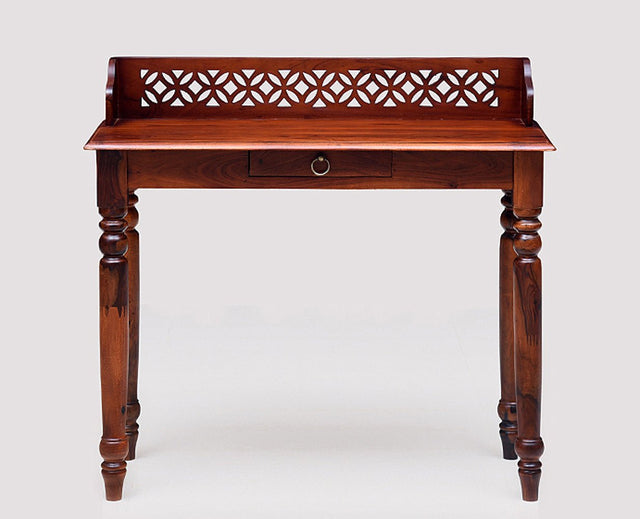 Nashik Solid Wood Study Table with One Drawer Furniselan - Maple-Finish