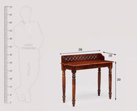 Nashik Solid Wood Study Table with One Drawer Furniselan - Maple-Finish