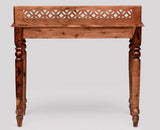 Nashik Solid Wood Study Table with One Drawer Furniselan -  Rustic-Teak-Finish
