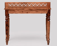 Nashik Solid Wood Study Table with One Drawer Furniselan -  Rustic-Teak-Finish