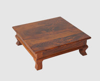 Navratri Wooden Pooja Chowki - Furniselan - Maple-Finsh