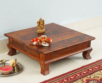 Navratri Wooden Pooja Chowki - Furniselan - Maple-Finsh