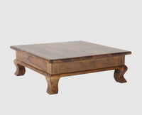 Navratri Wooden Pooja Chowki - Furniselan - Teak-Finish