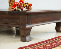 Navratri Wooden Pooja Chowki - Furniselan - Grey-Finish