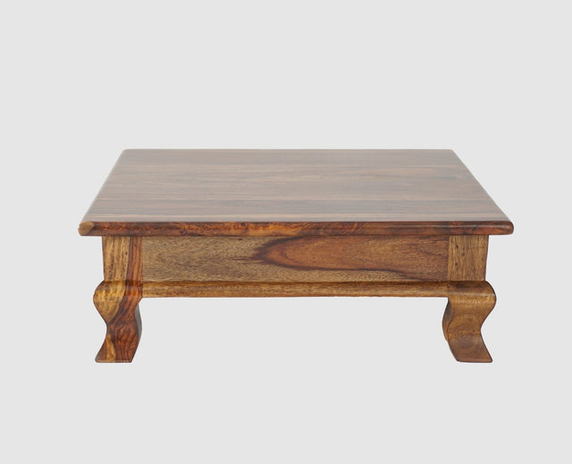 Navratri Wooden Pooja Chowki - Furniselan - Teak-Finish