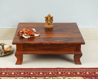 Navratri Wooden Pooja Chowki - Furniselan - Maple-Finsh