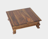 Navratri Wooden Pooja Chowki - Furniselan - Teak-Finish