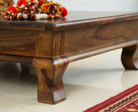 Navratri Wooden Pooja Chowki - Furniselan - Teak-Finish