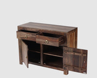 Negro Sheesham Wood Sidebaord with Two Drawers & Doors - Sideboard - Furniselan
