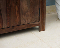 Negro Sheesham Wood Sidebaord with Two Drawers & Doors - Sideboard - Furniselan
