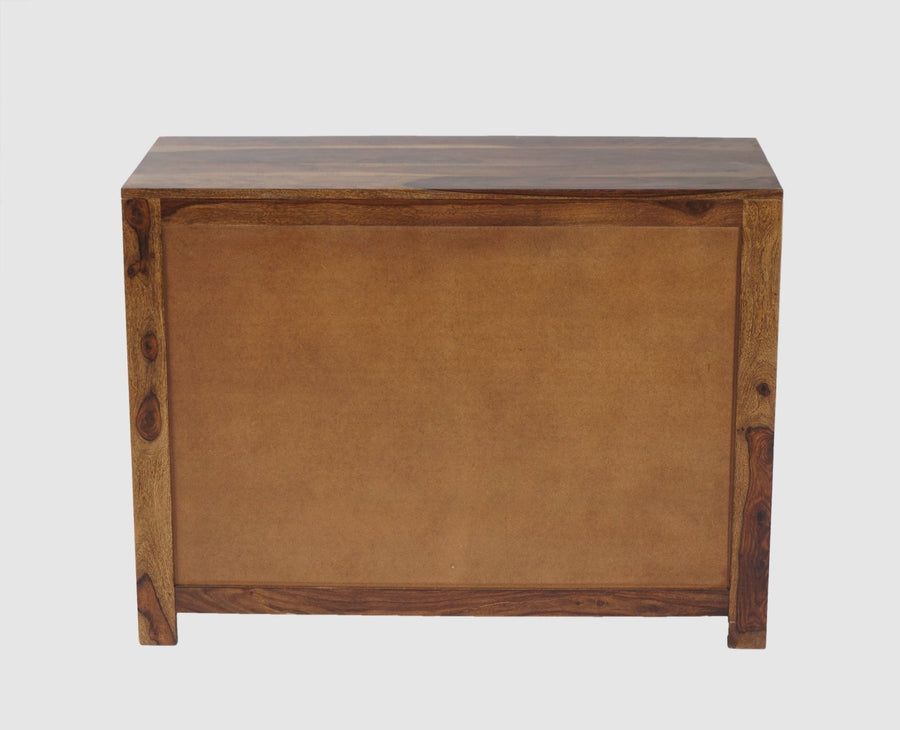 Negro Sheesham Wood Sidebaord with Two Drawers & Doors - Sideboard - Furniselan