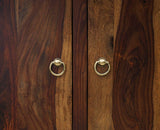 Negro Sheesham Wood Sidebaord with Two Drawers & Doors - Sideboard - Furniselan