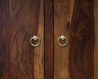 Negro Sheesham Wood Sidebaord with Two Drawers & Doors - Sideboard - Furniselan