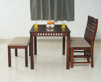 Oslo Sheesham Wood 4 Seater Dining Table Set with 2 Chair & 1 Bench for Dining Room - Dining Set - Furniselan - Rosewood-Fine-Finish