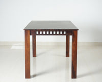 Oslo Sheesham Wood 6 Seater Dining Table Set with 4 Chair & 1 Bench for Dining Room - Dining Set - Furniselan - Rosewood-Fine-Finish