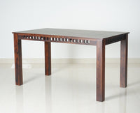 Oslo Sheesham Wood 6 Seater Dining Table Set with 4 Chair & 1 Bench for Dining Room - Dining Set - Furniselan - Rosewood-Fine-Finish