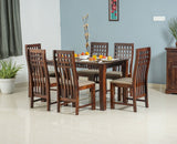 Oslo Sheesham Wood 6 Seater Dining Table Set with 6 Chair for Dining Room