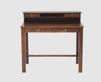Oslo Solid Wood Study Table with Four Drawer - Study Table - Furniselan - Teak-Finish
