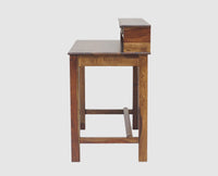 Oslo Solid Wood Study Table with Four Drawer - Study Table - Furniselan - Teak-Finish