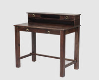 Oslo Solid Wood Study Table with Four Drawer - Study Table - Furniselan - Grey-Finish
