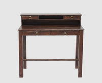 Oslo Solid Wood Study Table with Four Drawer - Study Table - Furniselan - Grey-Finish