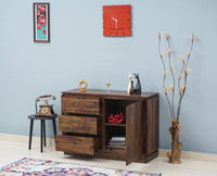 Panama Sheesham Wood Three Drawer one Door Sidebaord - Sideboard - Furniselan