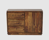 Panama Sheesham Wood Three Drawer one Door Sidebaord - Sideboard - Furniselan