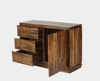 Panama Sheesham Wood Three Drawer one Door Sidebaord - Sideboard - Furniselan