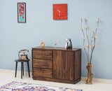 Panama Sheesham Wood Three Drawer one Door Sidebaord - Sideboard - Furniselan